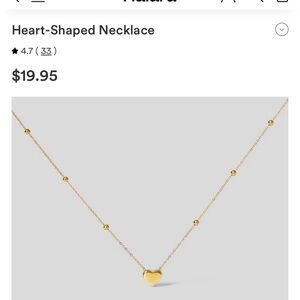 Halara Gold Heart-Shaped Necklace